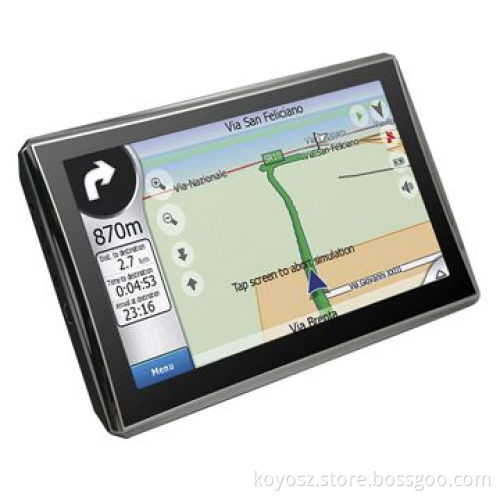 GPS Navigator with FM, Bluetooth, A/V In Functions and 5-inch TFT Touchscreen